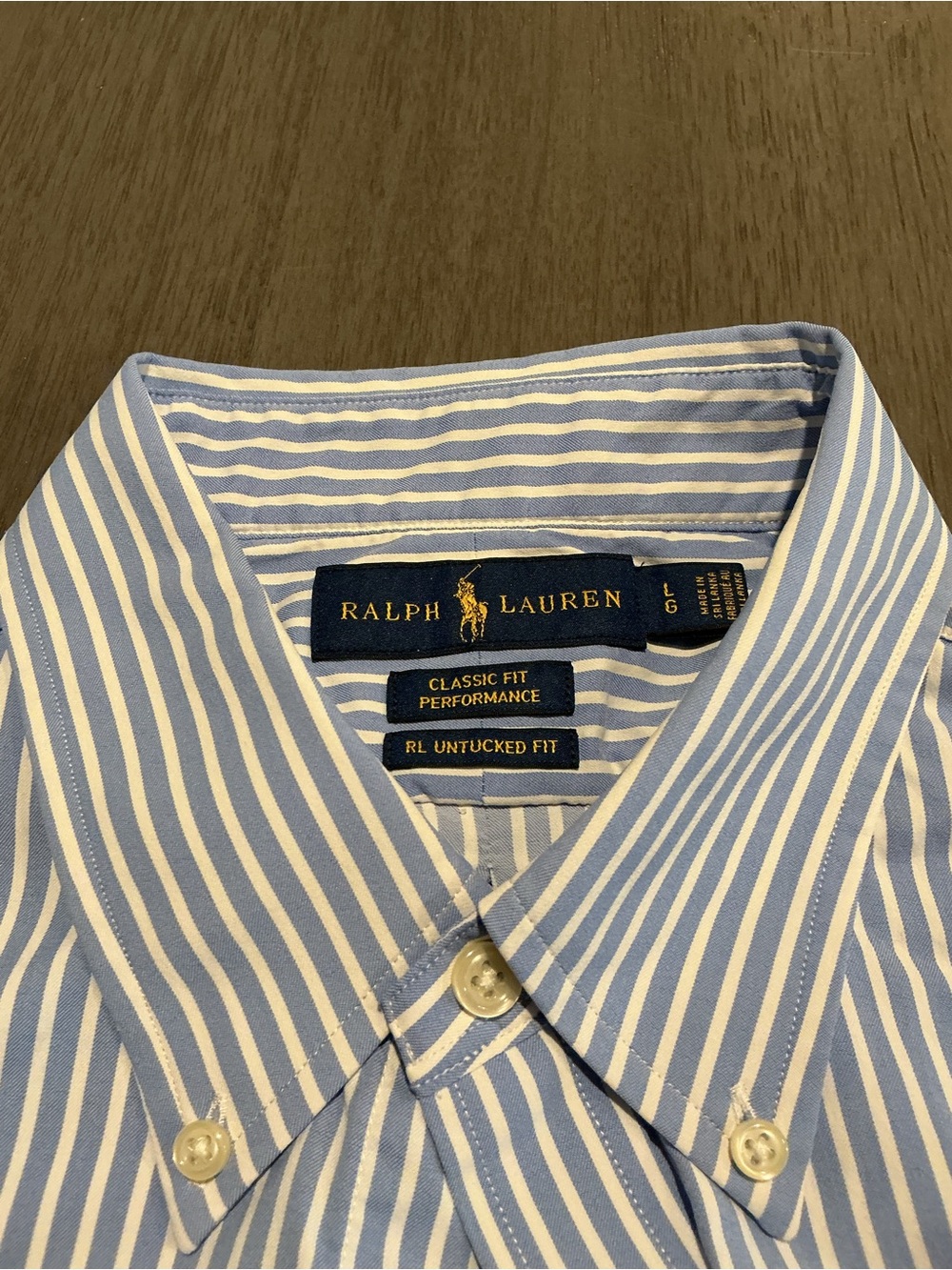 Polo Ralph Lauren Performance Shirt Striped Untucked Fit Short Sleeve Size L - Picture 2 of 11